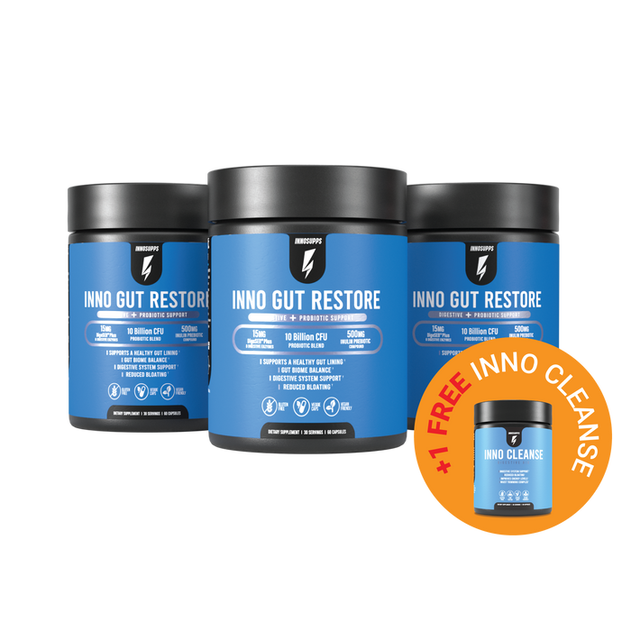 3 Bottles of Inno Gut Restore + 1 FREE Inno Cleanse